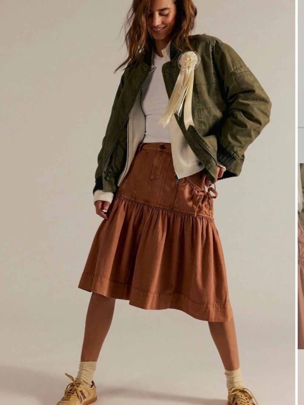 We The Free Tuff And Tumble Midi Skirt NWOT*